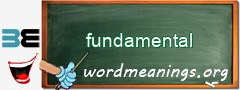 WordMeaning blackboard for fundamental